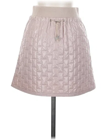 Herve By Herve Leger Faux Leather Skirt In Tan
