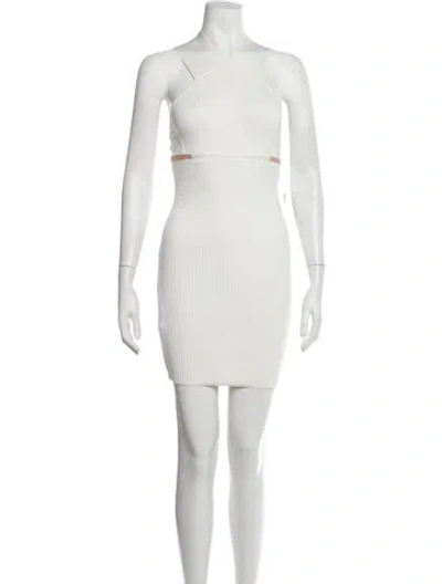 Pre-owned Herve By Herve Leger Halterneck Mini Dress W/ Tags In Blue