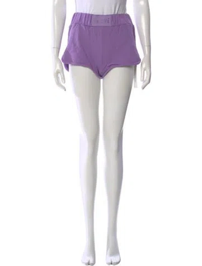 Pre-owned Herve By Herve Leger Mini Shorts In Purple