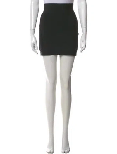 Pre-owned Herve By Herve Leger Mini Skirt In Black