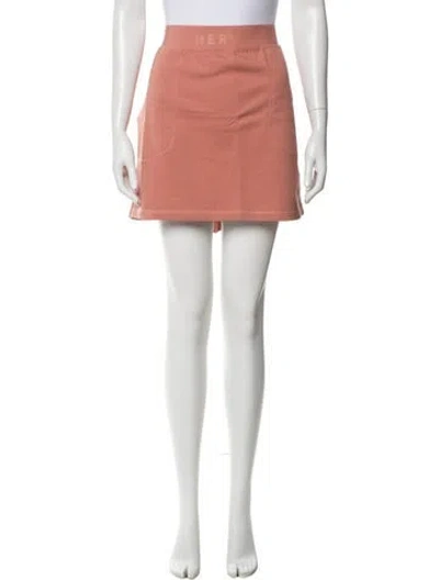 Pre-owned Herve By Herve Leger Mini Skirt In Pink