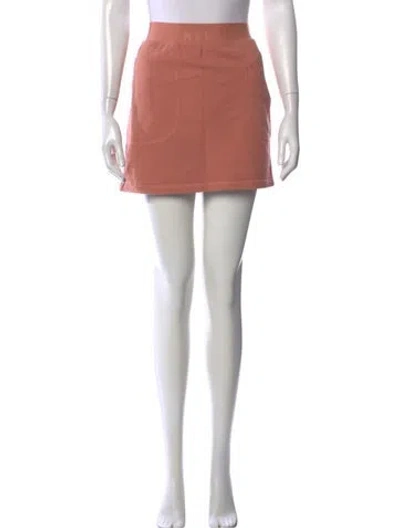 Pre-owned Herve By Herve Leger Mini Skirt In Pink