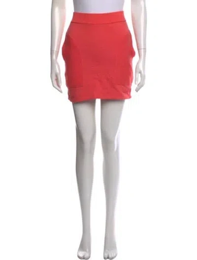 Pre-owned Herve By Herve Leger Mini Skirt In Pink