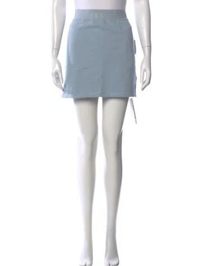Pre-owned Herve By Herve Leger Mini Skirt W/ Tags In Blue