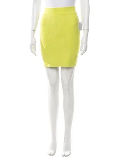 Pre-owned Herve By Herve Leger Mini Skirt W/ Tags In Green