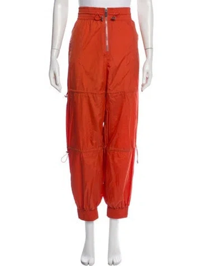 Pre-owned Herve By Herve Leger Nylon Wide Leg Pants In Orange