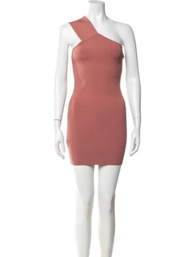 Pre-owned Herve By Herve Leger One-shoulder Mini Dress W/ Tags In Neutrals