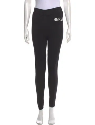 Pre-owned Herve By Herve Leger Skinny Leg Pants In Black