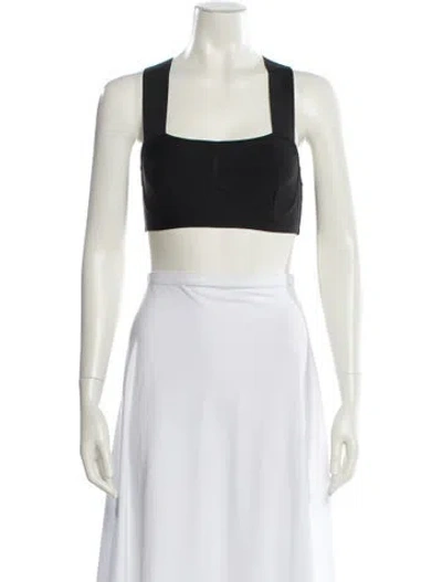 Pre-owned Herve By Herve Leger Square Neckline Sleeveless Sports Bra In Multi