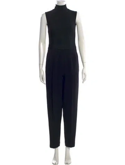 Pre-owned Herve By Herve Leger Turtleneck Long Dress In Black