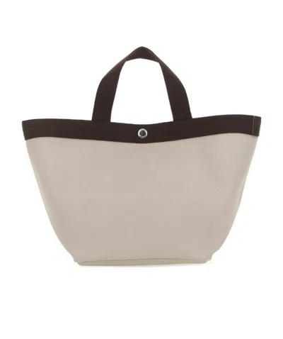 Herve Chapelier Boat-shaped Handbag In Gray
