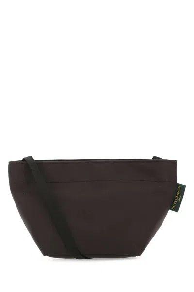 Herve Chapelier Brown Canvas Crossbody Bag