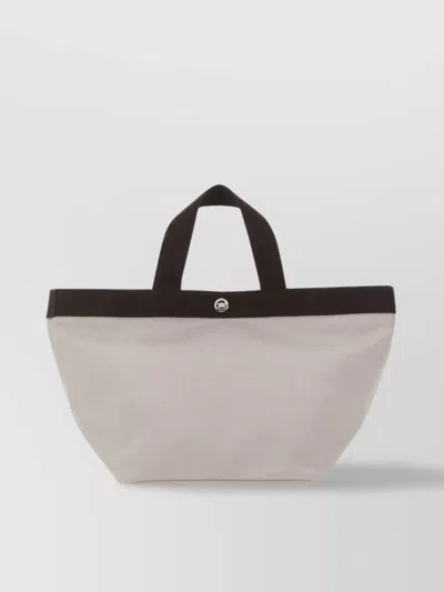 Herve Chapelier Canvas Shopping Bag Top Handle