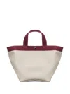 Herve Chapelier Canvas Tote Bag In Neutral