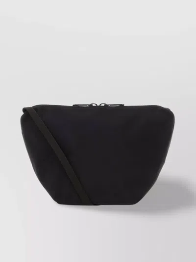 Herve Chapelier Black Canvas Crossbody Bag