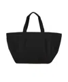 Herve Chapelier Large Two Tone Tote Bag In Black