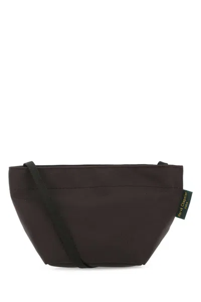 Herve Chapelier Zippered Crossbody Bag In Moka