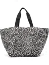 Herve Chapelier Large Leopard Tote Bag In Neutrals