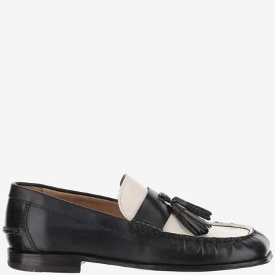 Herve Chapelier Leather Loafers In Black