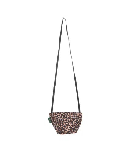 Herve Chapelier Leopard Print Shoulder Bag In Black