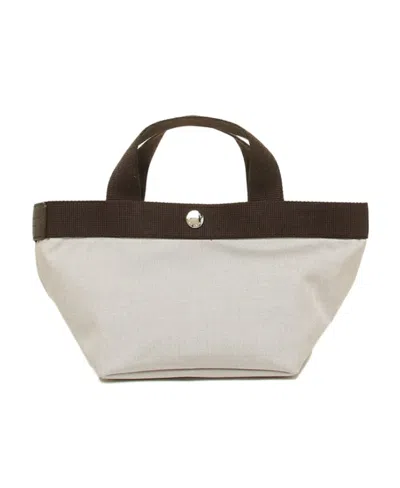 Herve Chapelier Logo Handbag In White