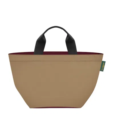 Herve Chapelier Large Two Tone Tote Bag In Brown