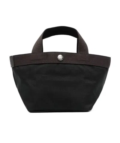 Herve Chapelier Logo Tote Bag In Black