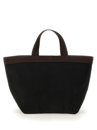 Herve Chapelier Hervé Chapelier Medium Shopping Bag In Black