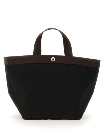 Herve Chapelier Medium Shopping Bag In Black