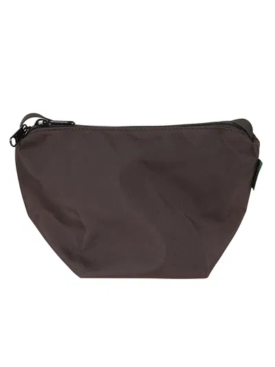 Herve Chapelier Mini Shoulder Bag With Strap In Brown