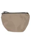 Herve Chapelier Min Zip Shoulder Bag In Mastic