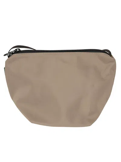 Herve Chapelier Min Zip Shoulder Bag In Mastic