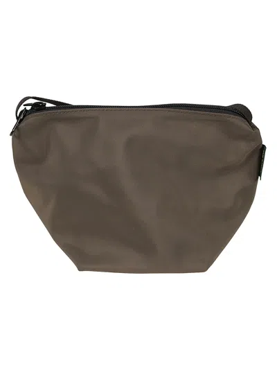 Herve Chapelier Min Zip Shoulder Bag In Taupe