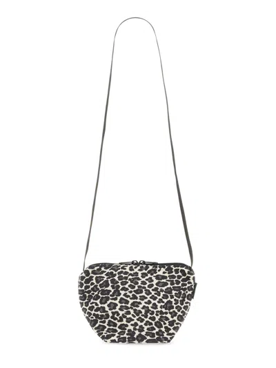 Herve Chapelier Mini Bag With Animal Pattern In Black