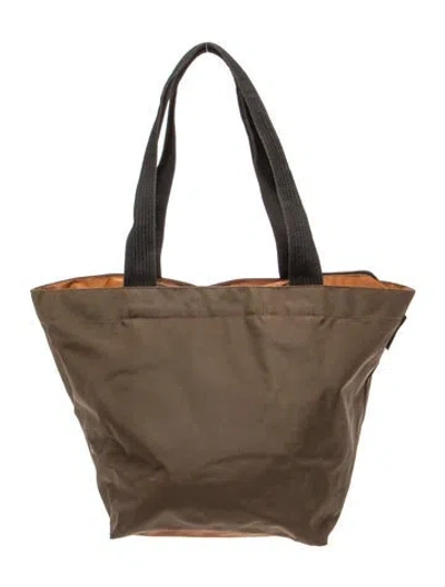 Pre-owned Herve Chapelier Nylon Messenger Bag In Brown