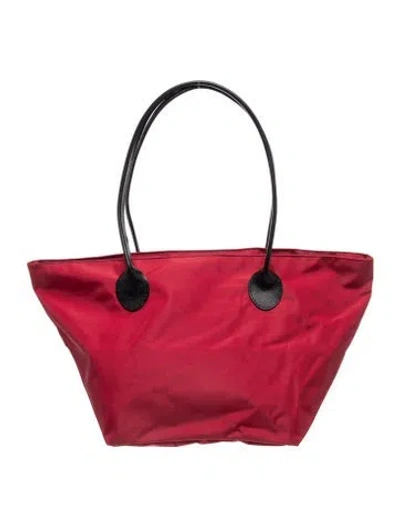 Pre-owned Herve Chapelier Nylon Shoulder Bag In Red