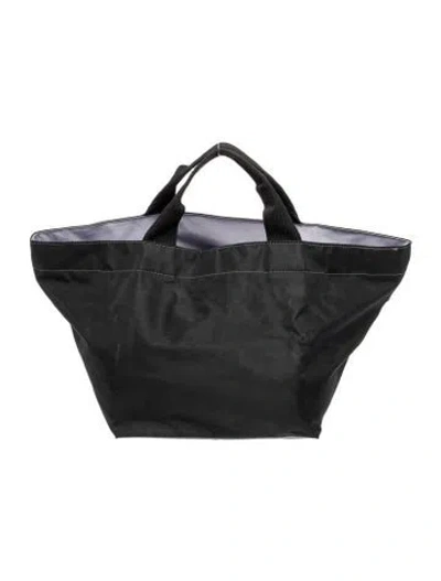 Pre-owned Herve Chapelier Nylon Top Handle Bag In Black