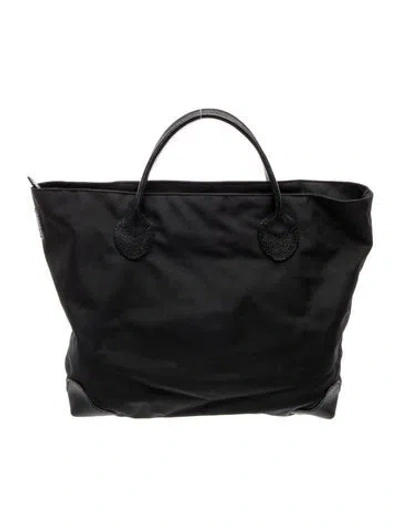 Pre-owned Herve Chapelier Nylon Top Handle Bag In Black