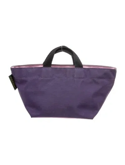 Pre-owned Herve Chapelier Nylon Top Handle Bag In Purple