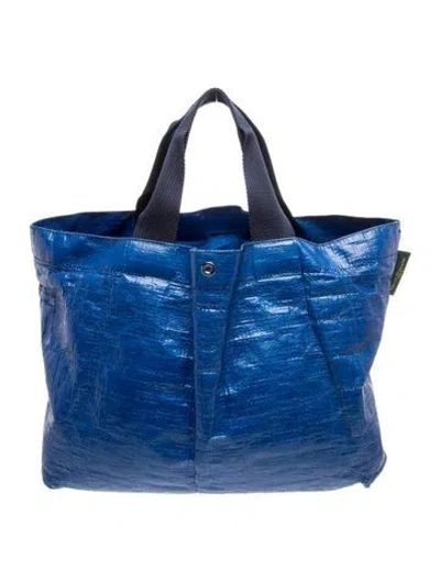 Pre-owned Herve Chapelier Nylon Tote In Blue