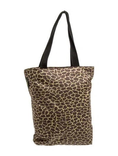 Pre-owned Herve Chapelier Nylon Tote In Brown