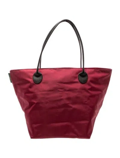 Pre-owned Herve Chapelier Nylon Tote In Burgundy