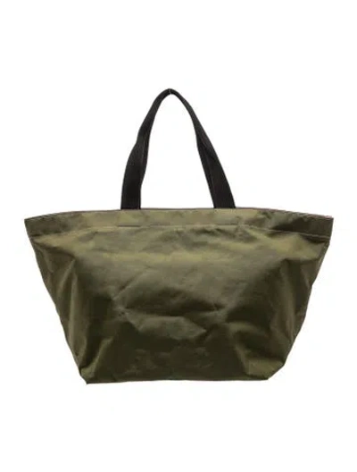 Pre-owned Herve Chapelier Nylon Tote In Green