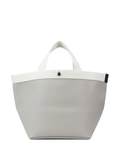 Herve Chapelier Pebbled Texture Tote Bag In Grey