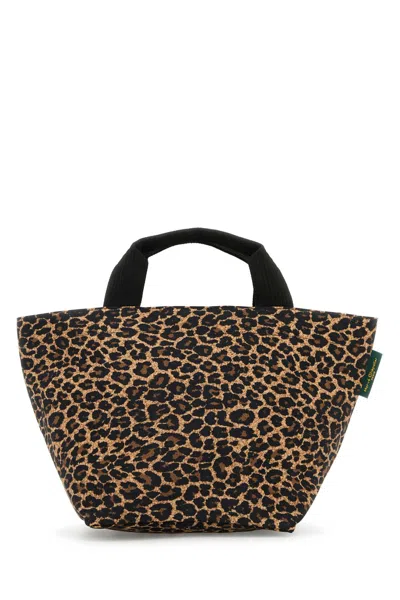 Herve Chapelier Printed Canvas 1027f Shopping Bag In Animal Print