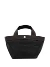 Herve Chapelier Small Button-fastening Tote Bag In Black