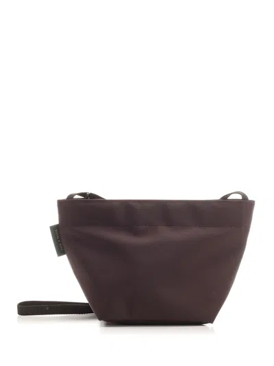Herve Chapelier Zippered Crossbody Bag In Moka