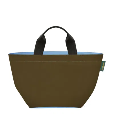 Herve Chapelier Top Handle Handbag In Taupe Bleuet