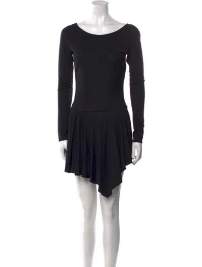 Pre-owned Herve Leger 1998 Mini Dress In Black