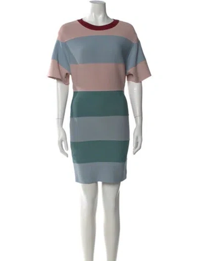 Pre-owned Herve Leger 2019 Mini Dress In Blue